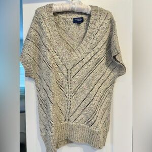 Speckled American Eagle Sham Sweater - Tan w/ colored speckles